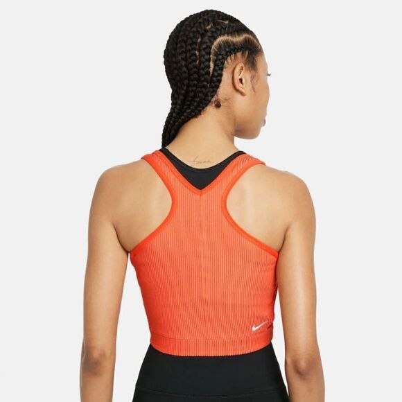 Nike Naomi Osaka Court Challenger Tennis Crop Tank Top Size Large L Orange New - Picture 6 of 10